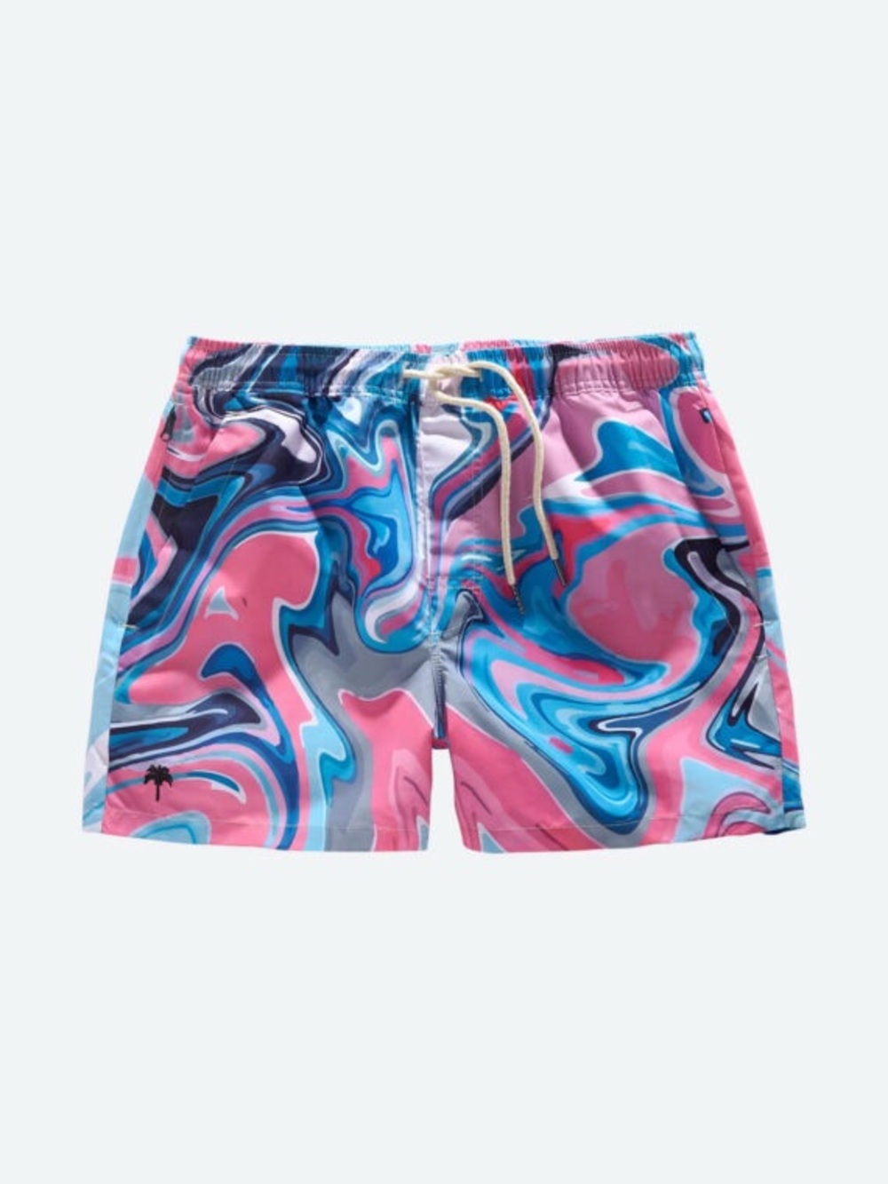 OAS Men's Pink & Blue Swirl Swim Trunks